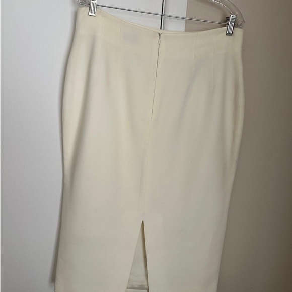 VINTAGE Made in Italy Elegant Cream Pencil Skirt Size 50 - Picture 3 of 5